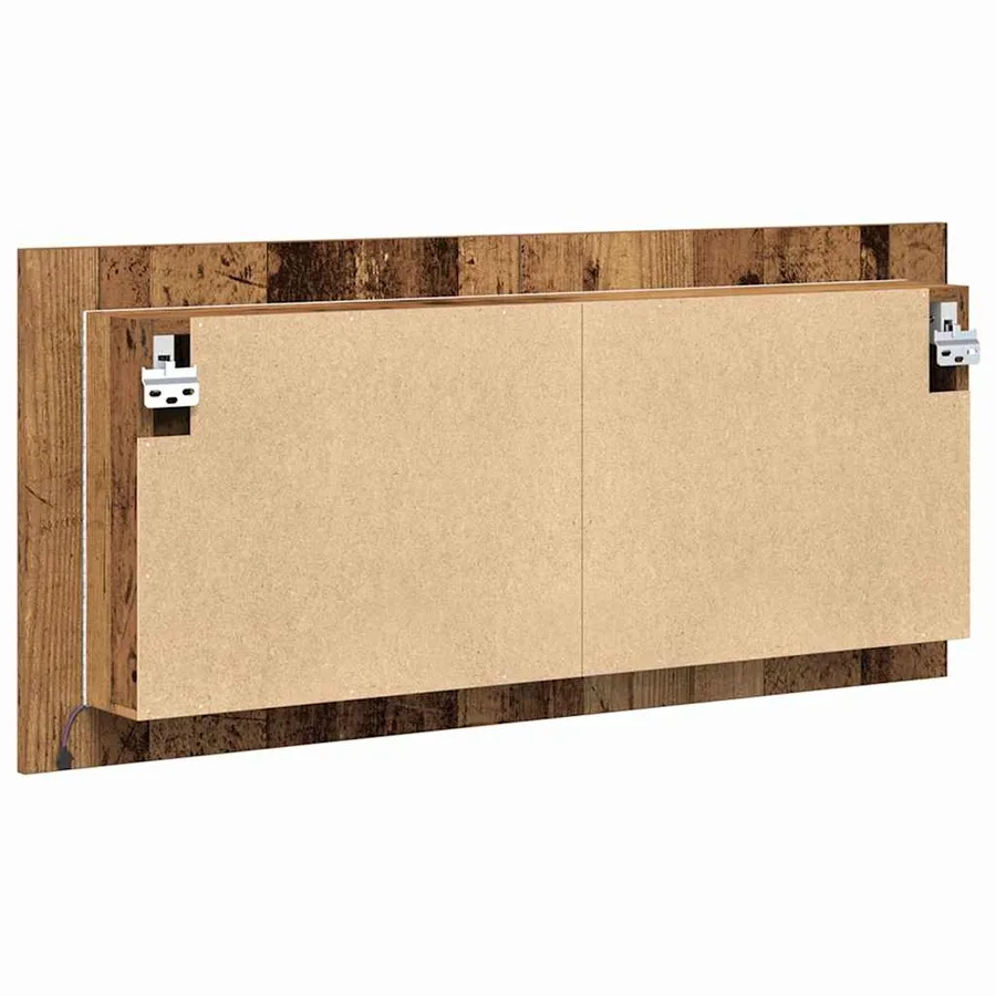 Cabinet Miroir LED avec étagère Bois ancien 100 x 12 x 45 cm - 10