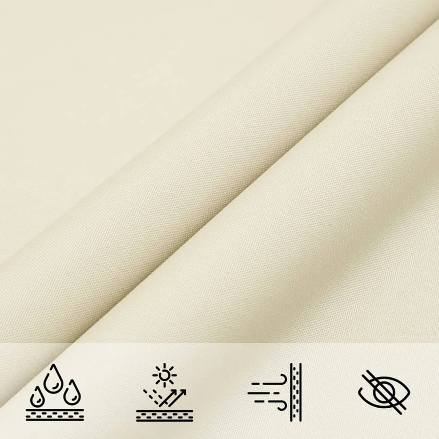 Voile de parasol tissu oxford rectangulaire 2x3,5 m crème - 8