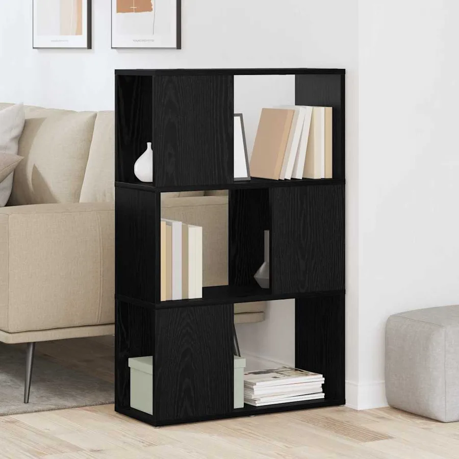 Ensemble meuble TV Noir 60 x 24 x 94,5 cm Bois d'ingénierie - 4