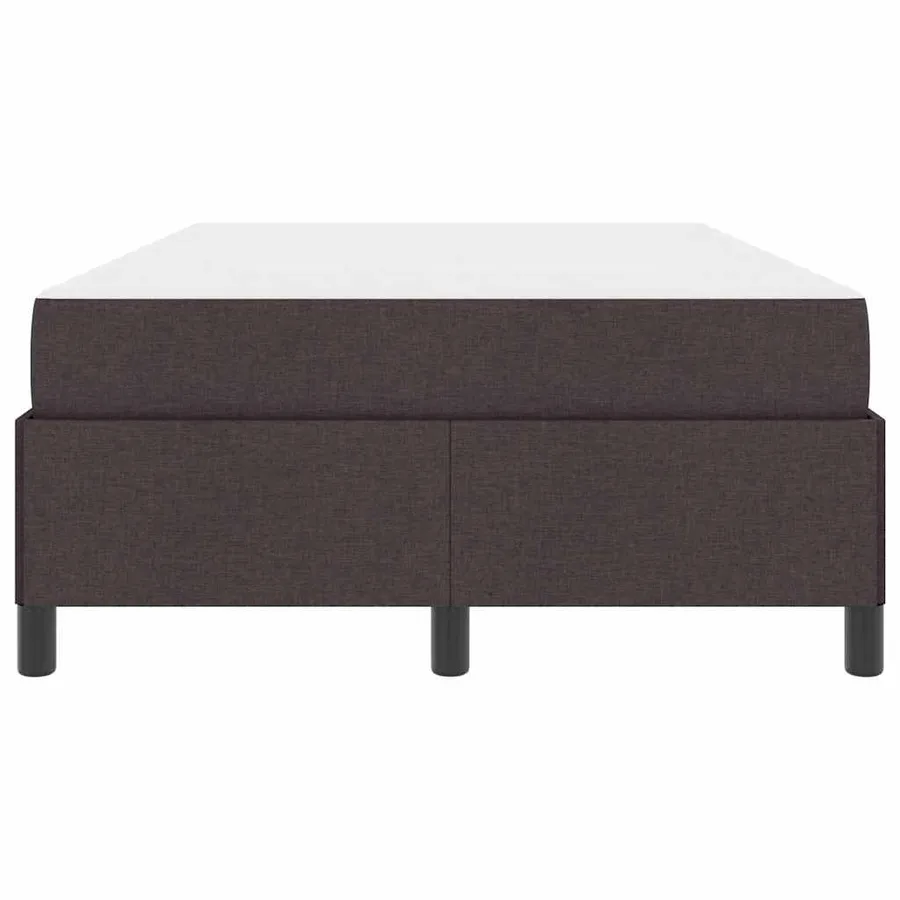 Lit à ressorts Marron foncé 120 x 190 cm tissu - 5