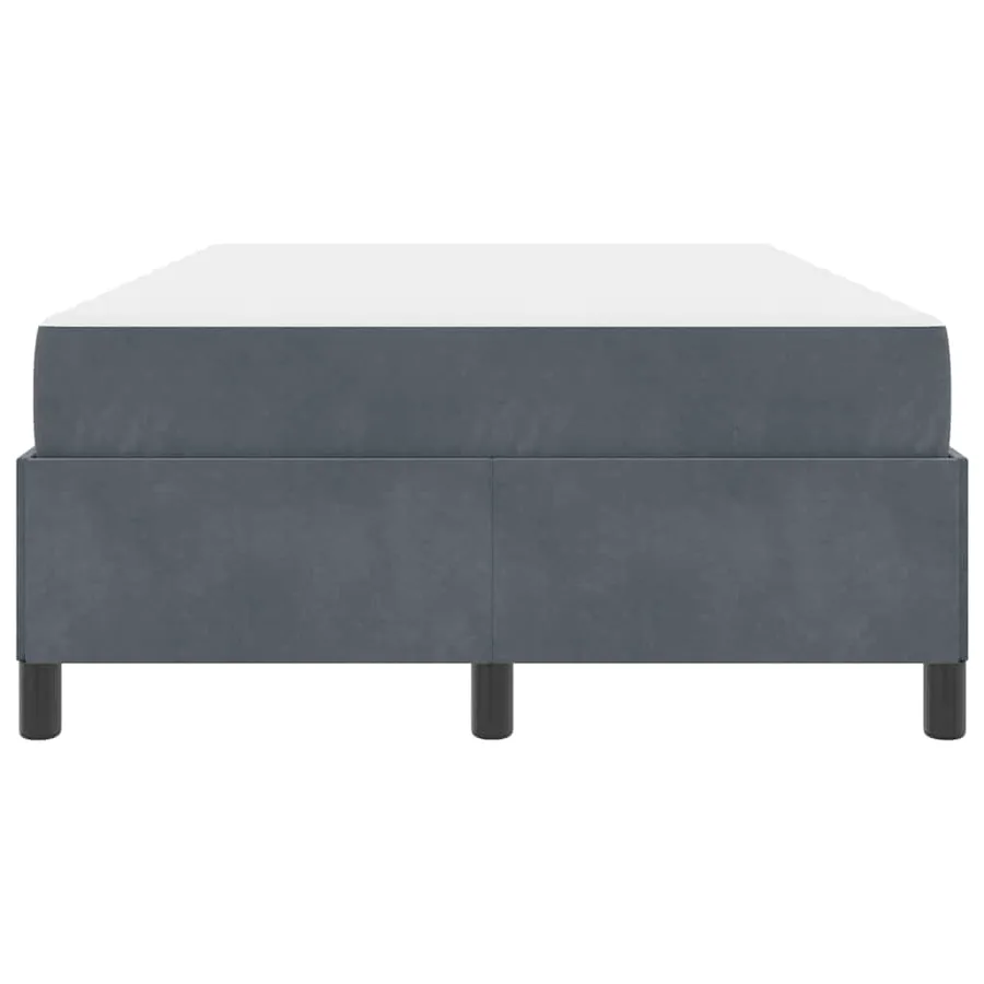 Cadre de lit avec matelas Gris foncé 120 x 190 cm tissu - 5