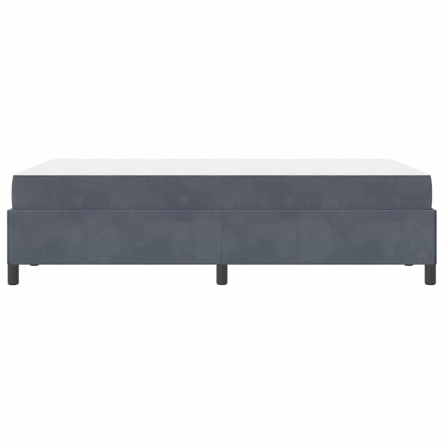 Cadre de lit avec matelas Gris foncé 120 x 190 cm tissu - 6