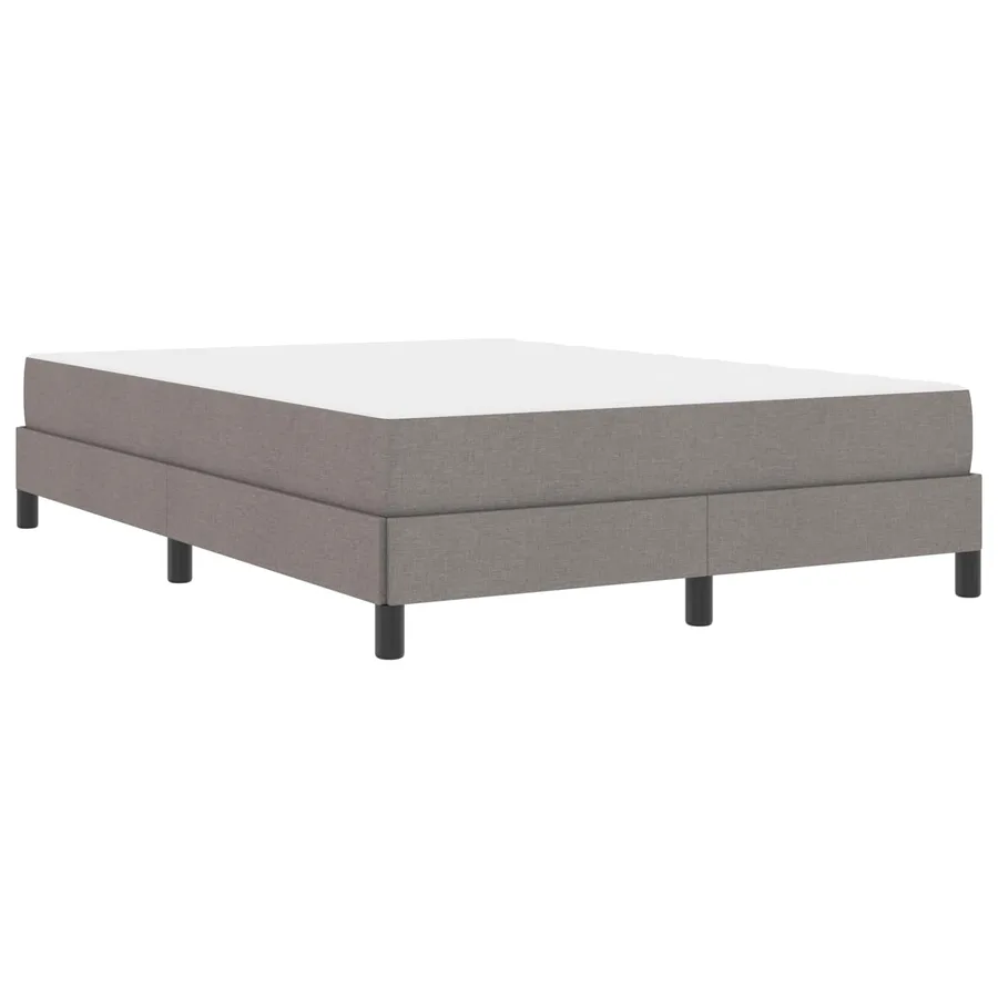 Lit à ressorts avec matelas Taupe 140 x 190 cm tissu - 4