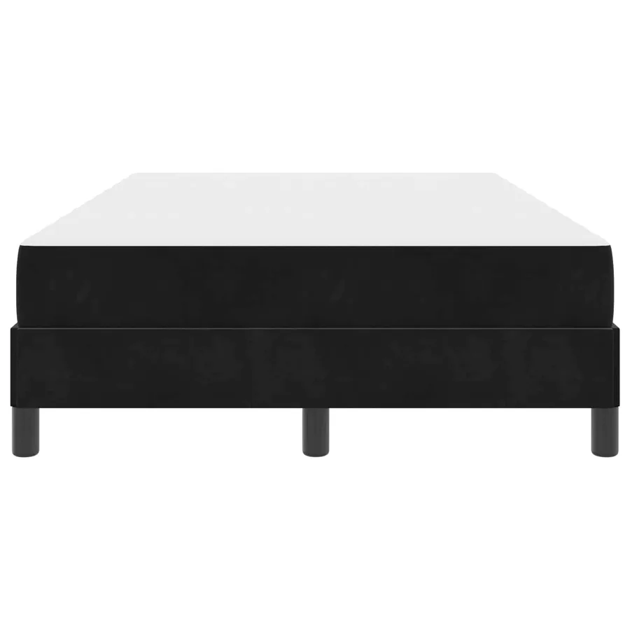 Lit à ressorts avec matelas Noir 120 x 190 cm tissu - 6