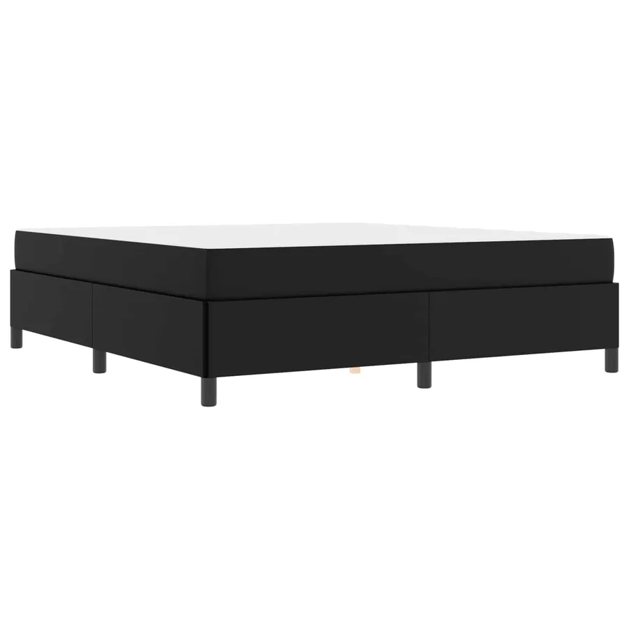 Cadre de lit avec matelas Noir 180 x 200 cm tissu - 4
