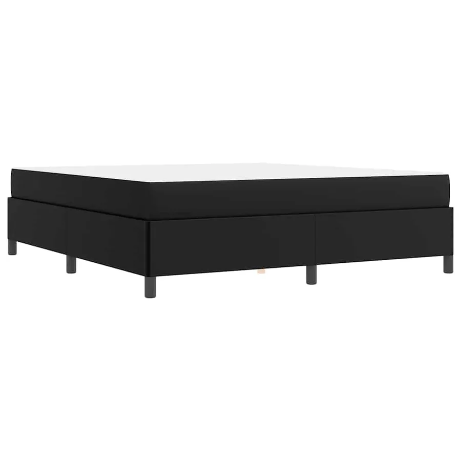 Cadre de lit avec matelas Noir 180 x 200 cm tissu - 9