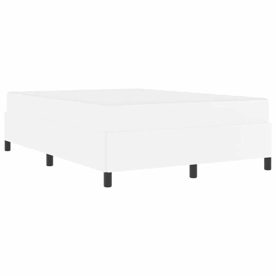 Cadre de lit avec matelas Blanc 140 x 190 cm tissu - 4