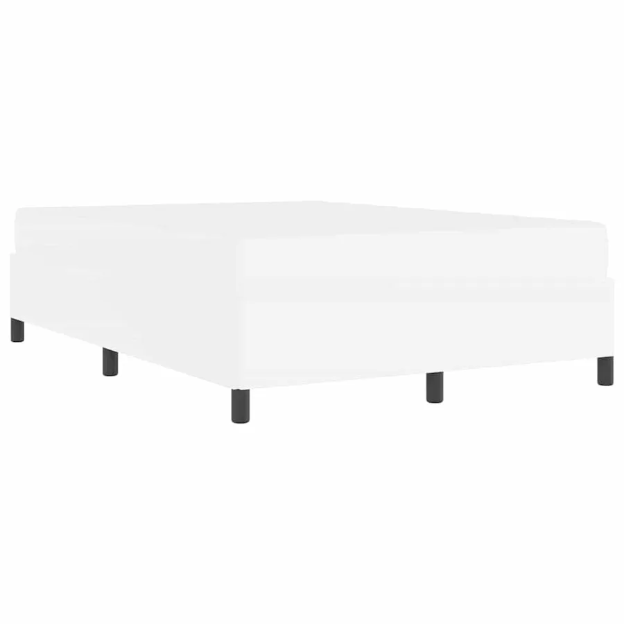 Cadre de lit avec matelas Blanc 140 x 190 cm tissu - 9
