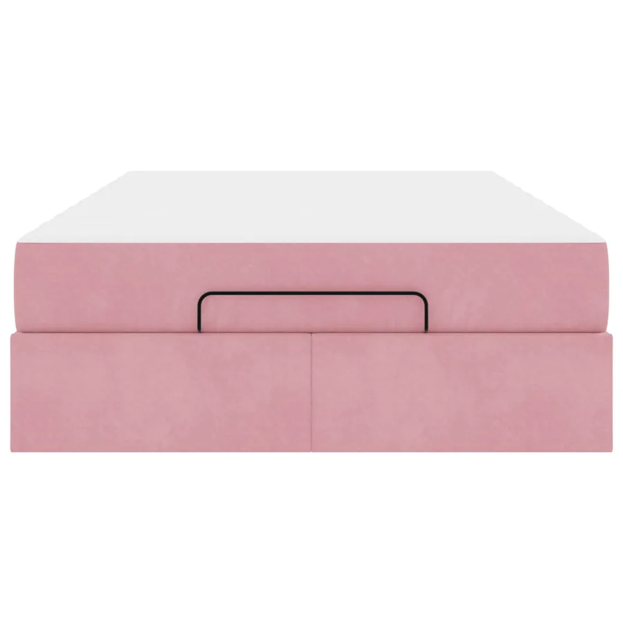 Cadre de lit avec matelas 2 pcs Rose Velours - 6