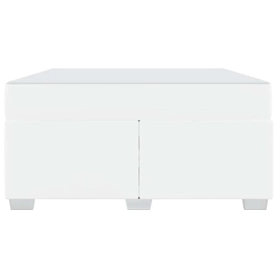 Cadre de lit avec matelas Blanc 160 x 200 cm tissu - 5