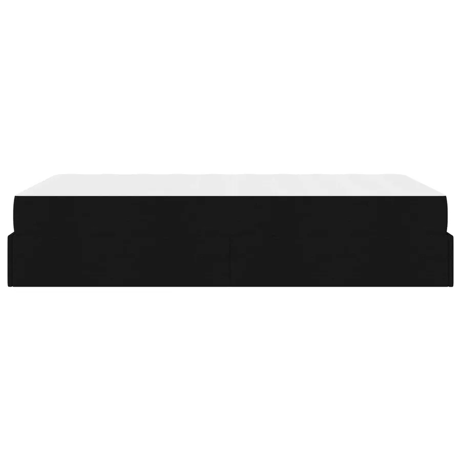 Cadre de lit avec matelas 2 pcs Noir tissu - 7