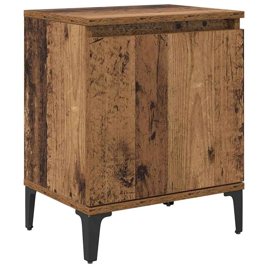 Cabinet de chevet Bois ancien 40 x 30 x 50 cm Bois d'ingénierie - 2