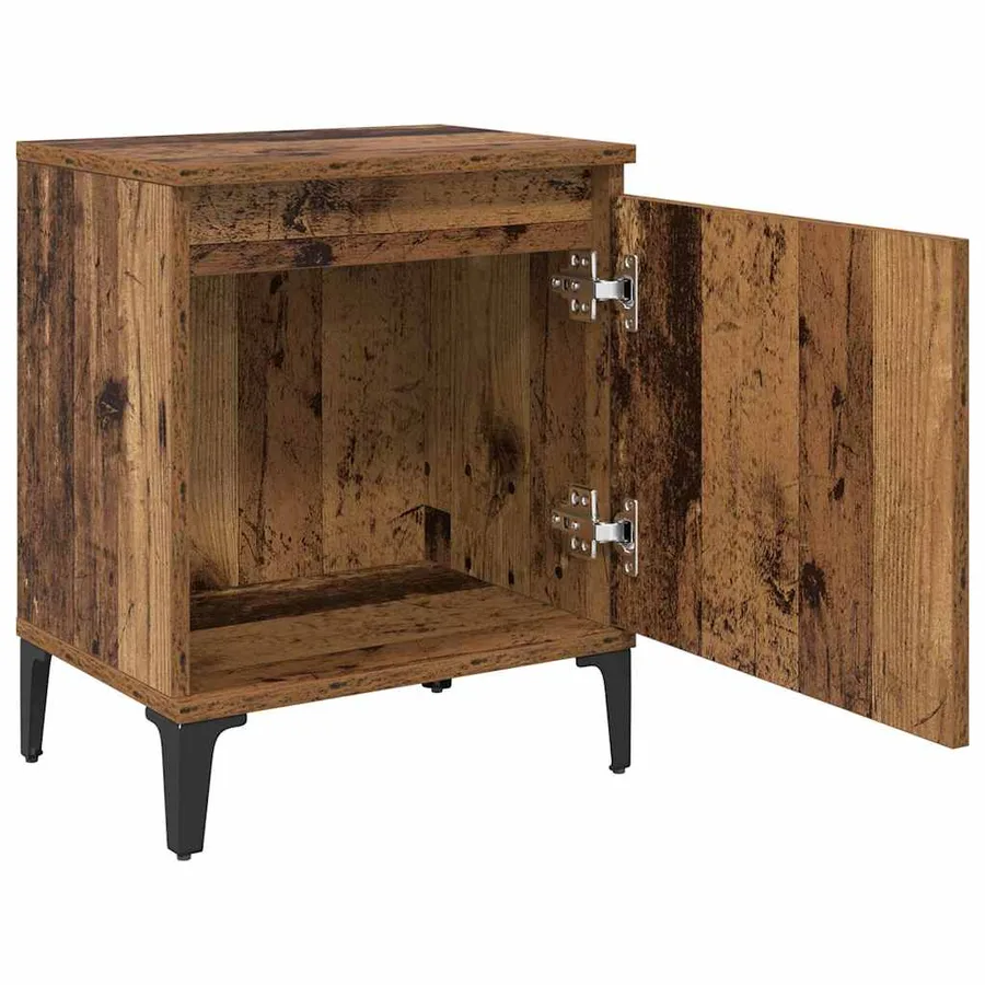 Cabinet de chevet Bois ancien 40 x 30 x 50 cm Bois d'ingénierie - 5