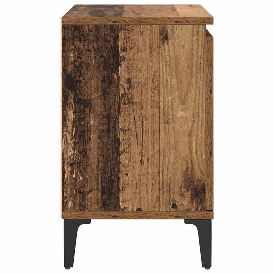 Cabinet de chevet Bois ancien 40 x 30 x 50 cm Bois d'ingénierie - 7