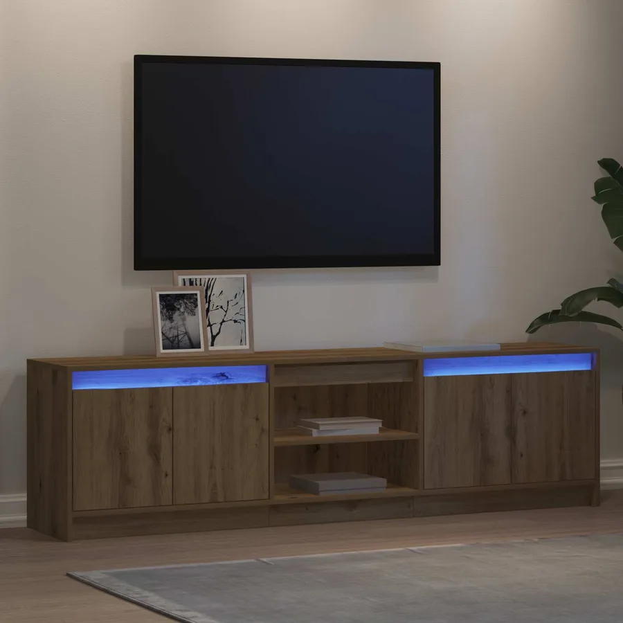 Unites TV 180 x 34 x 50 cm Marron Bois d'ingénierie - 5