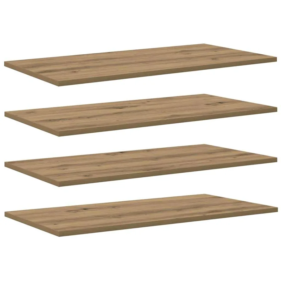 Étagère à livres 3 niveaux 4 pcs 80 x 40 x 1,5 cm Marron - 2