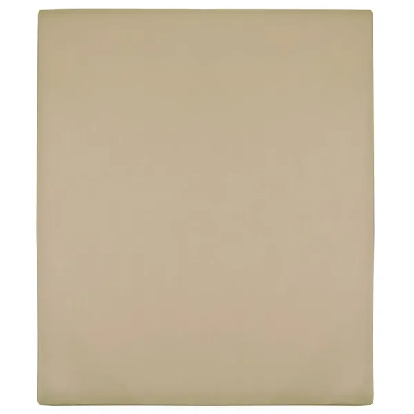 Draps-housses Jersey 2 pcs Taupe 90x200 cm Coton