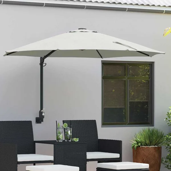 Parasol de jardin Sable 248 x 248 x 148 cm Polyester et Acier