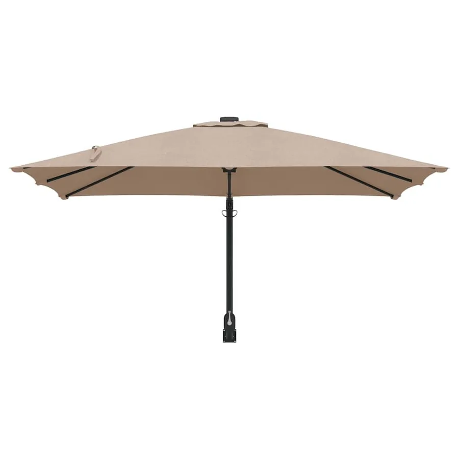 Parasol de jardin Taupe 248,5 x 247,5 x 160 cm - 4