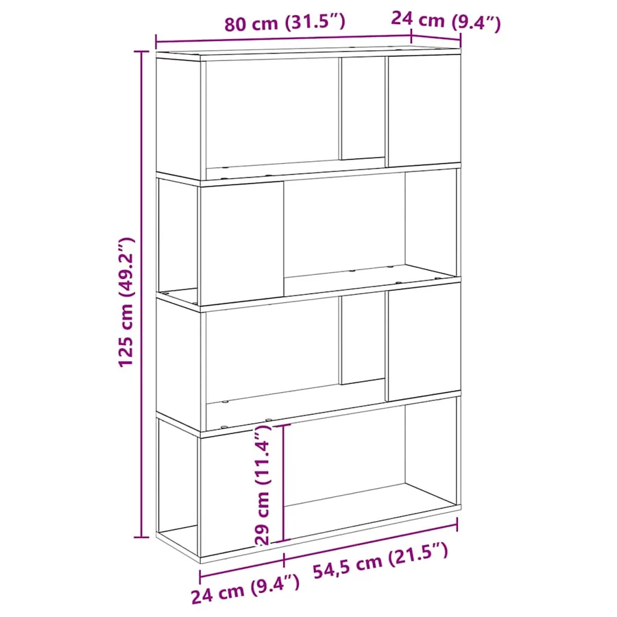 Ensemble meuble TV 80 x 24 x 125 cm Marron Bois d'ingénierie - 11