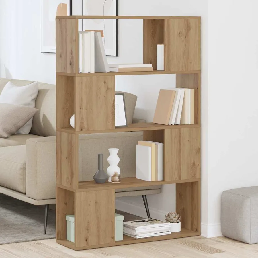 Ensemble meuble TV 80 x 24 x 125 cm Marron Bois d'ingénierie - 4