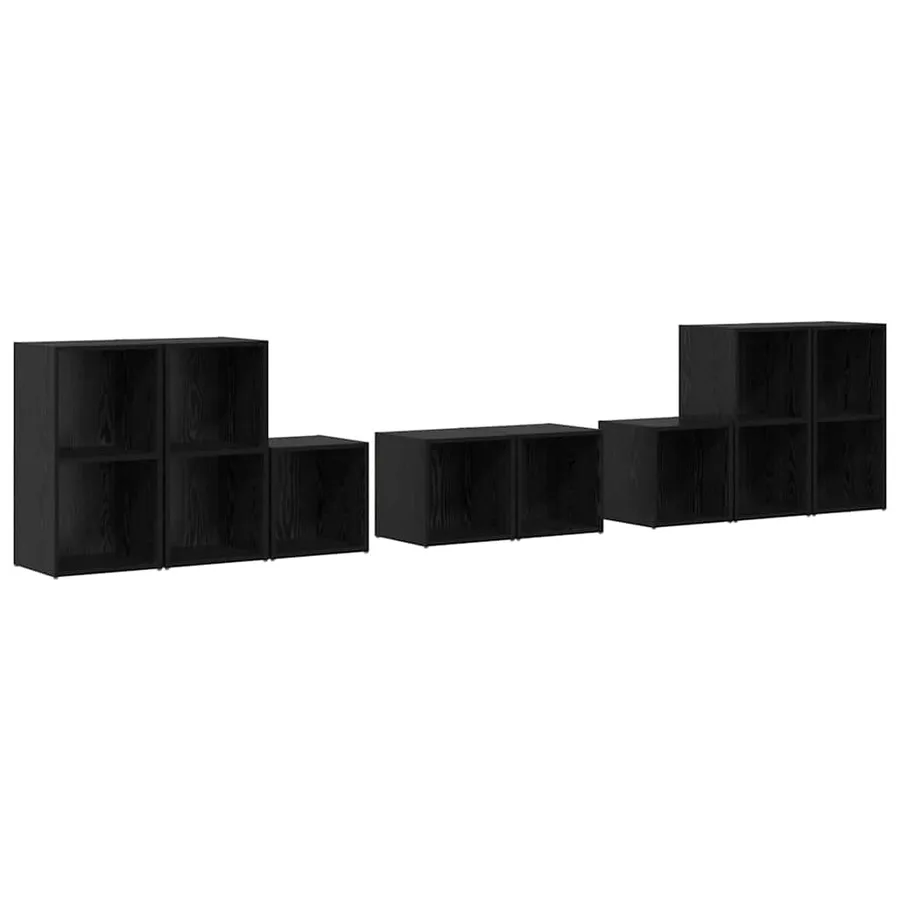 Ensemble de meubles TV 8 pcs Chêne noir Bois d'ingénierie - 2