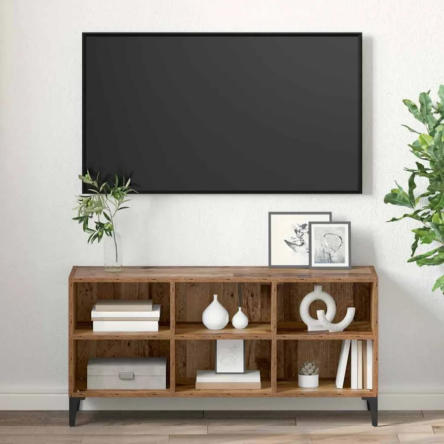 Ensemble meuble TV Marron 103,5 x 30 x 50 cm Bois d’ingénierie - 4