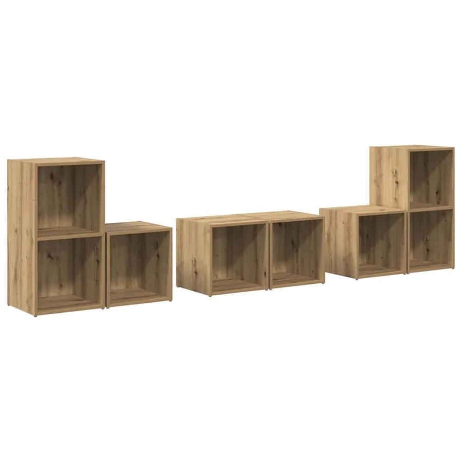 Ensemble meuble TV 6 pcs Chêne artisanal Bois d'ingénierie - 2