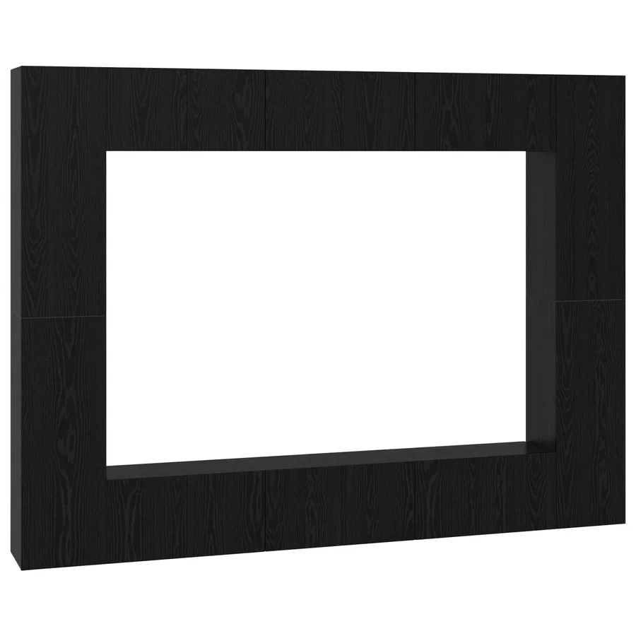 Ensemble meuble TV 10 pcs Chêne noir 30,5 x 30 x 90 cm - 2