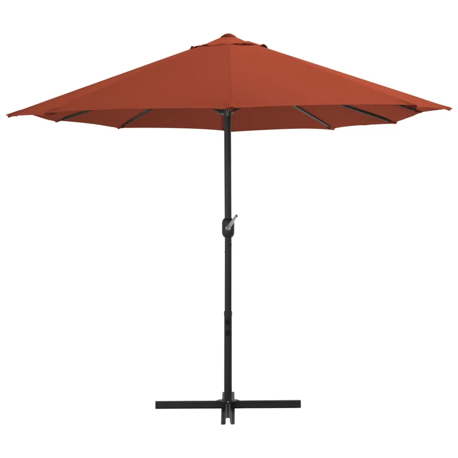 Parasol d'extérieur avec poteau en aluminium terre cuite - 3