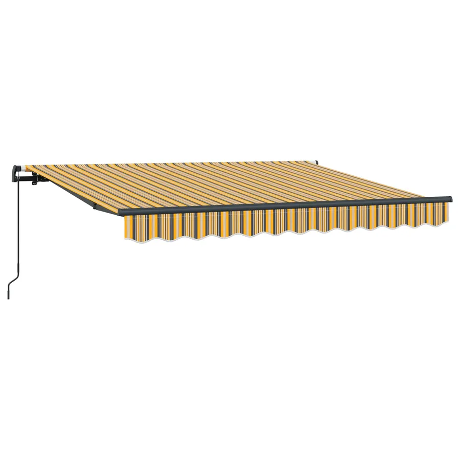 Auvent Rétractable Jaune 300 x 200 cm tissu - 2