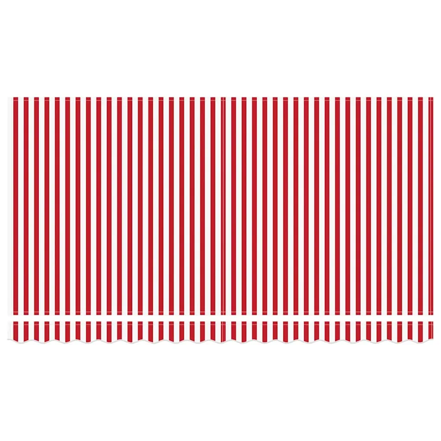 Toile de rechange pour auvent Rouge et Blanc 4 x 2 m Polyester - 5
