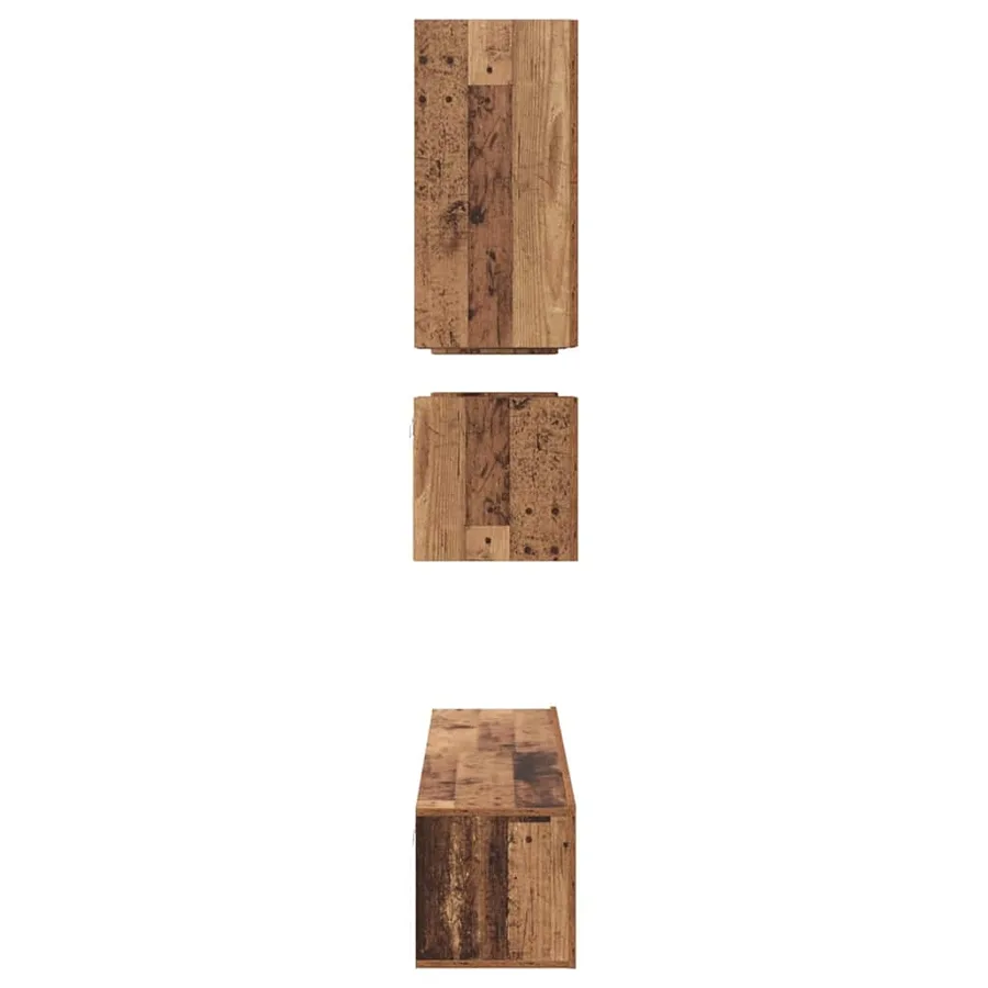 Ensemble meuble TV 8 pcs Bois Ancien Bois d'ingénierie - 9