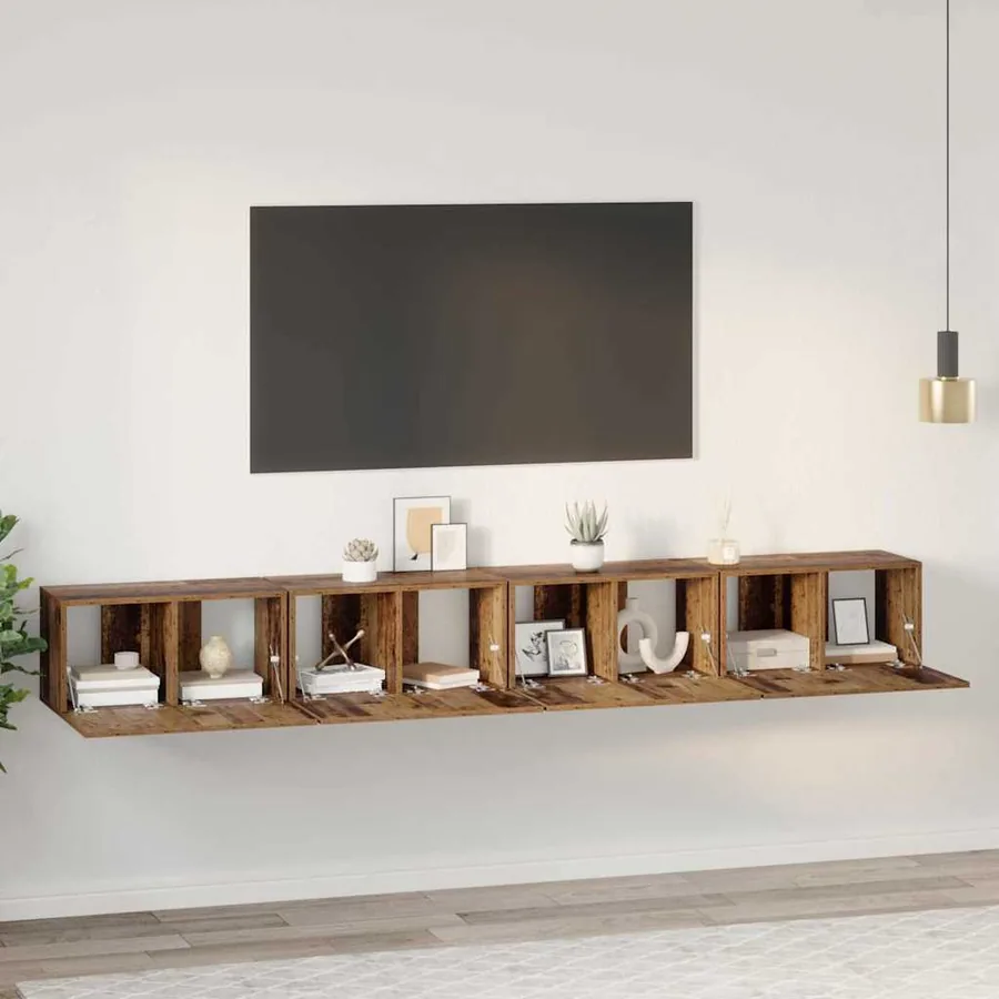 Ensemble meuble TV 4 pcs Bois Ancien 60 x 30 x 30 cm