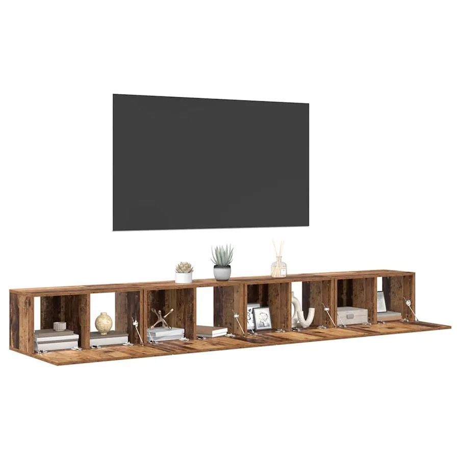 Ensemble meuble TV 4 pcs Bois Ancien 60 x 30 x 30 cm - 3