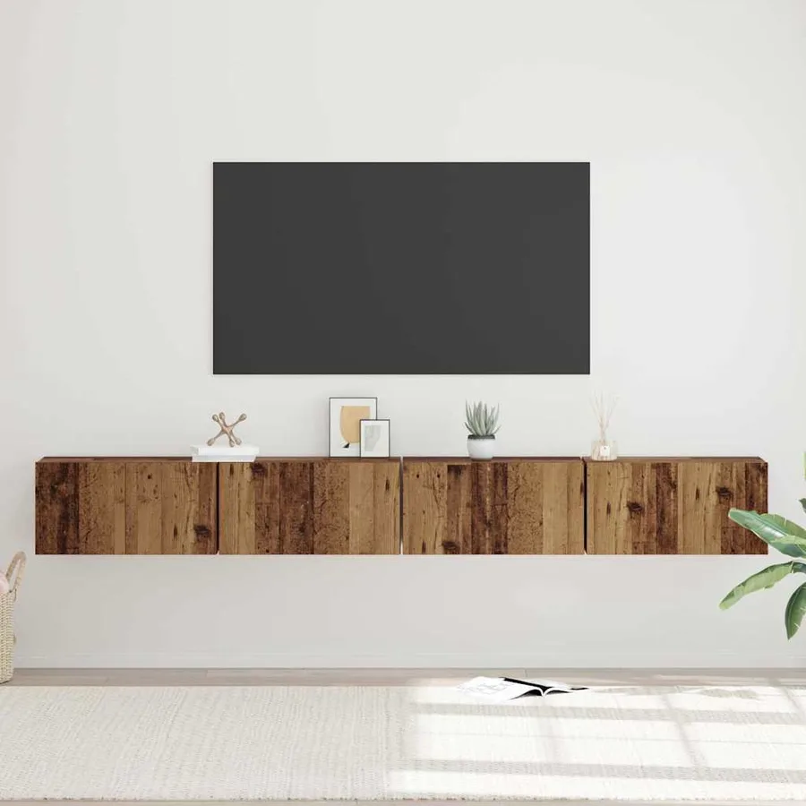 Ensemble meuble TV 4 pcs Bois Ancien 60 x 30 x 30 cm - 4