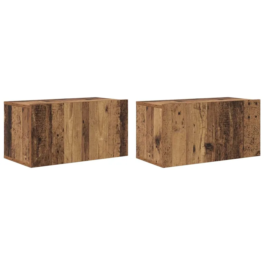 Ensemble meuble TV 4 pcs Bois Ancien 60 x 30 x 30 cm - 5