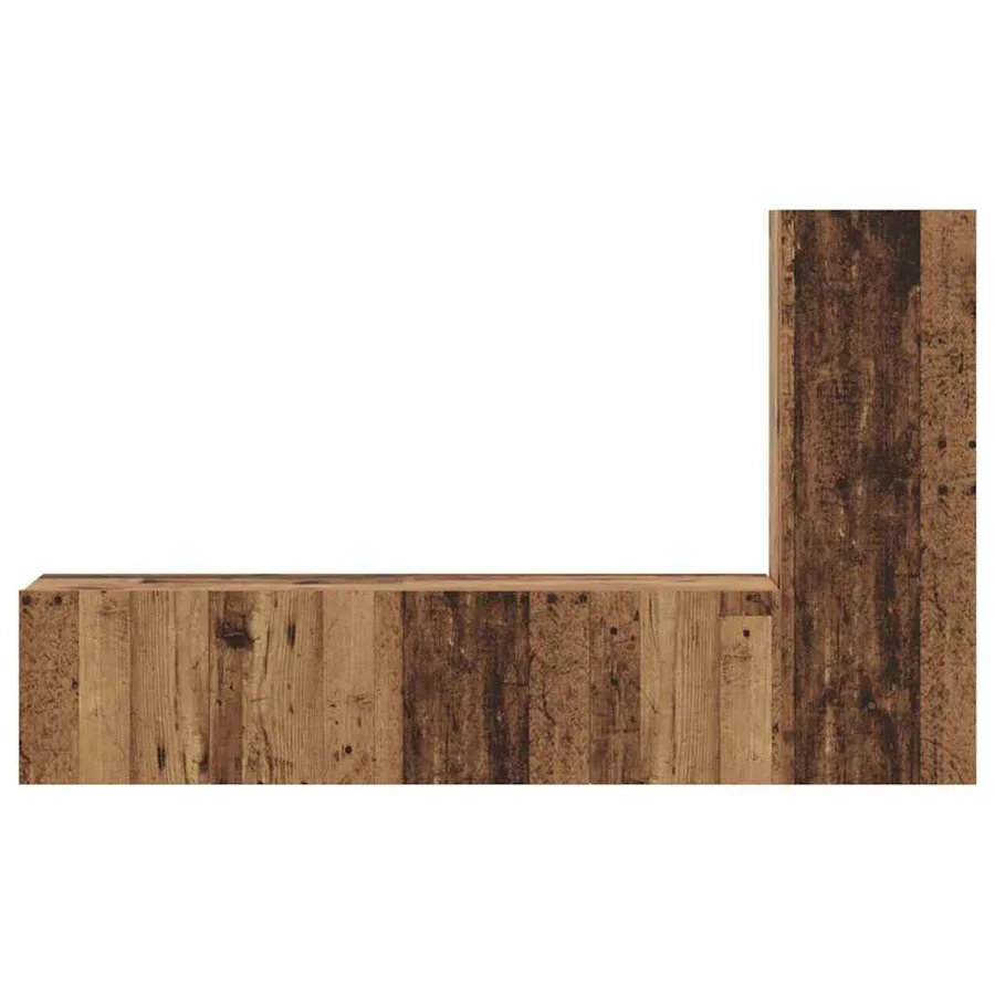 Ensemble meuble TV 3 pcs Bois Ancien Bois d'ingénierie - 7
