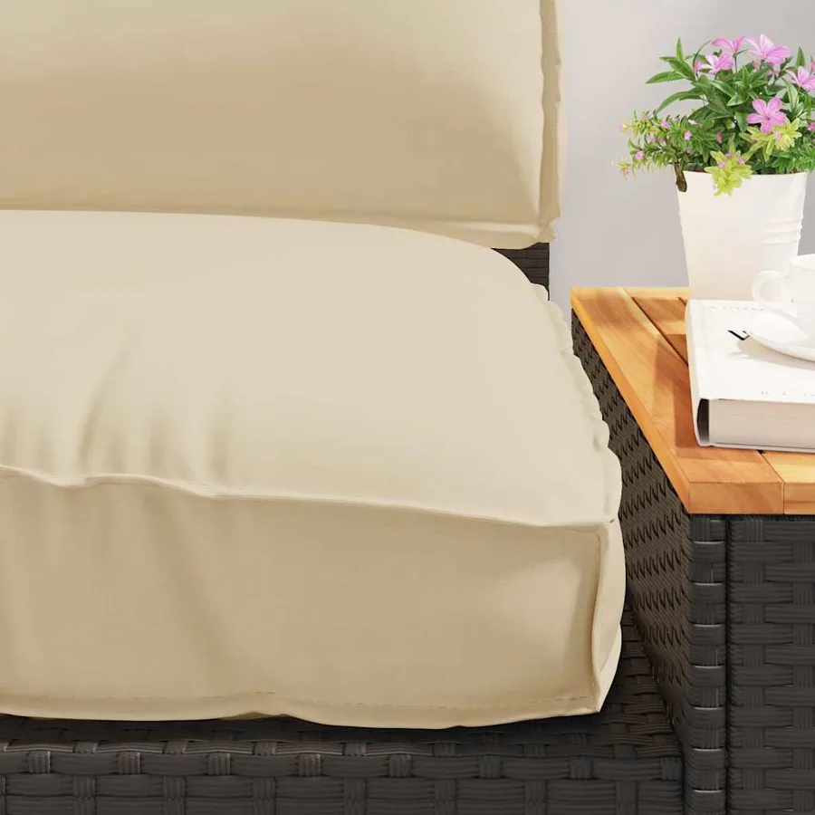 Ensemble de coussins 3 pcs Beige Tissu Oxford - 5