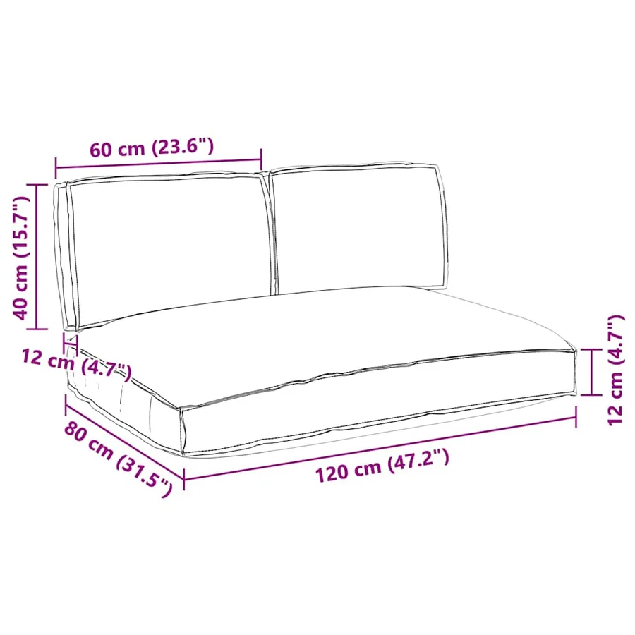 Ensemble de coussins 3 pcs Gris Tissu Oxford - 13