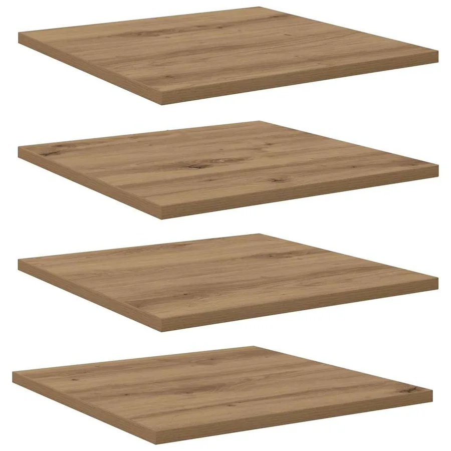 Étagère à livres 3 niveaux 4 pcs 40 x 40 x 1,5 cm Marron - 2