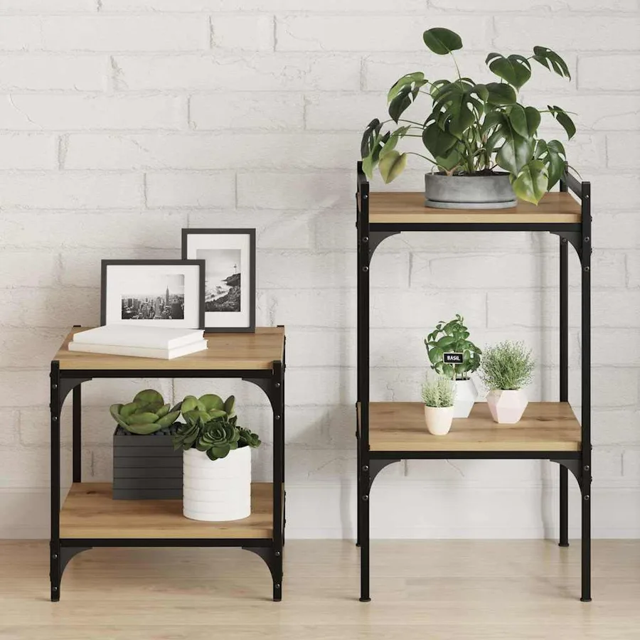 Étagère à livres 3 niveaux 4 pcs 40 x 40 x 1,5 cm Marron - 3