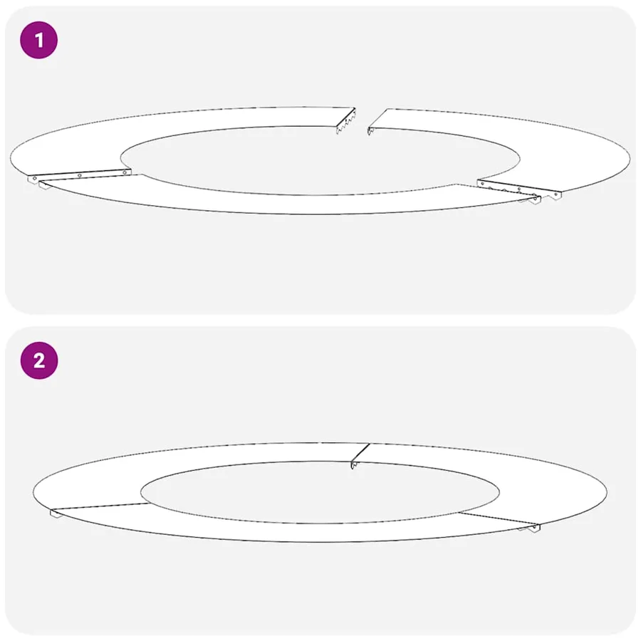 adapté pour anneaux d'arbre plats 5 pc Vert olive Ø50/80 cm - 7