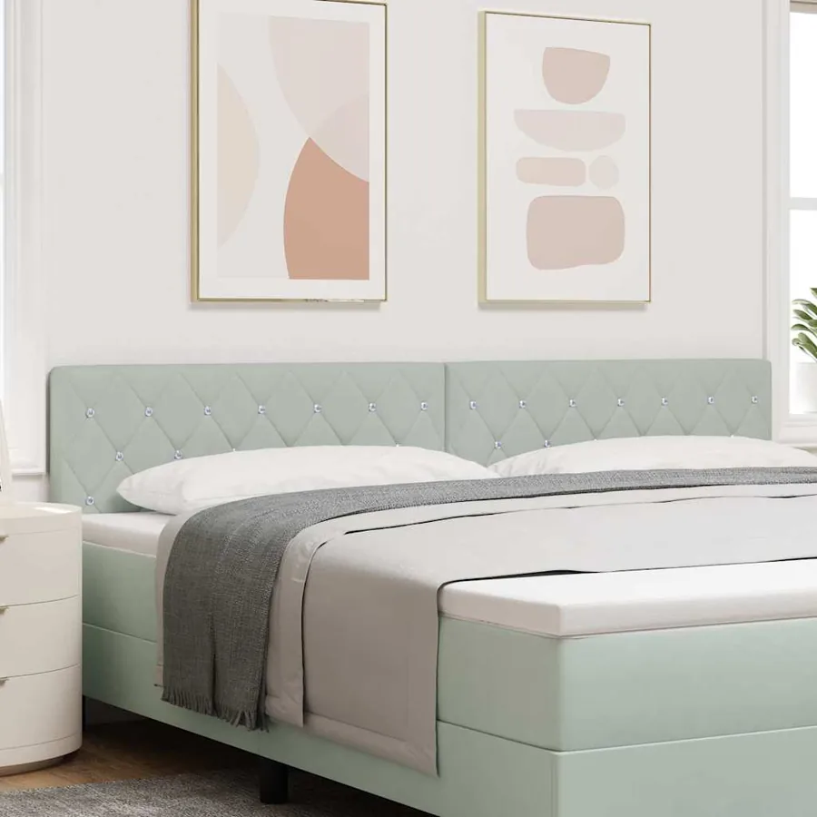 Tête de lit Gris clair 200 cm Velours