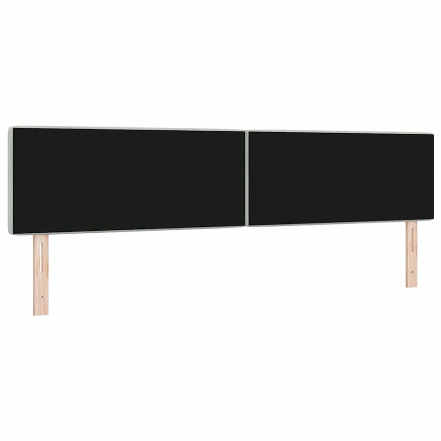 Tête de lit Gris clair 200 cm Velours - 6