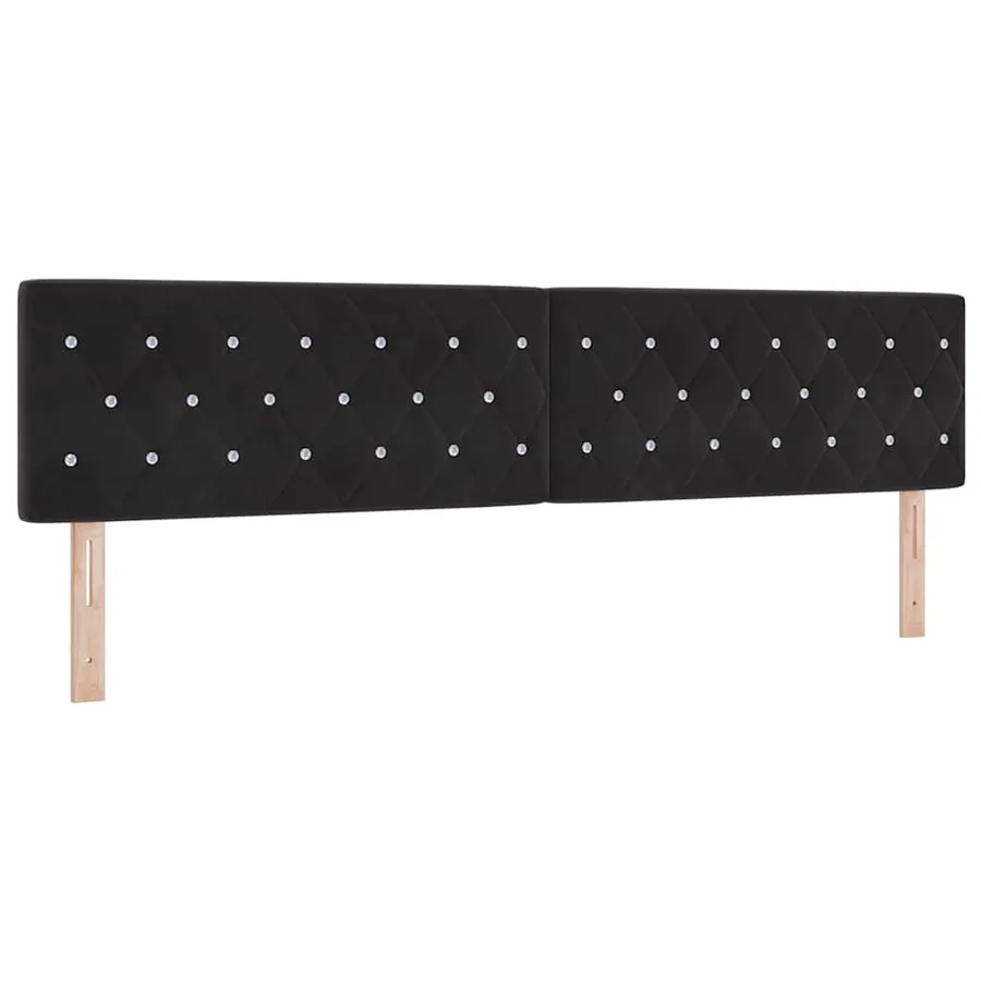 Tête de lit Noir 200 cm Velours - 2
