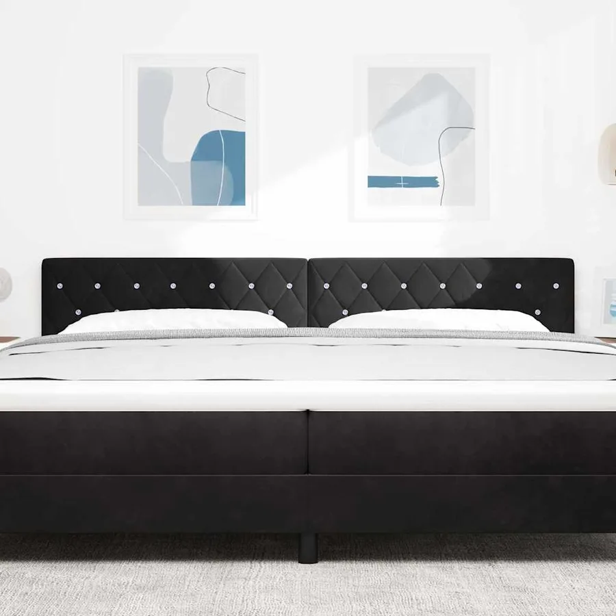 Tête de lit Noir 200 cm Velours - 3