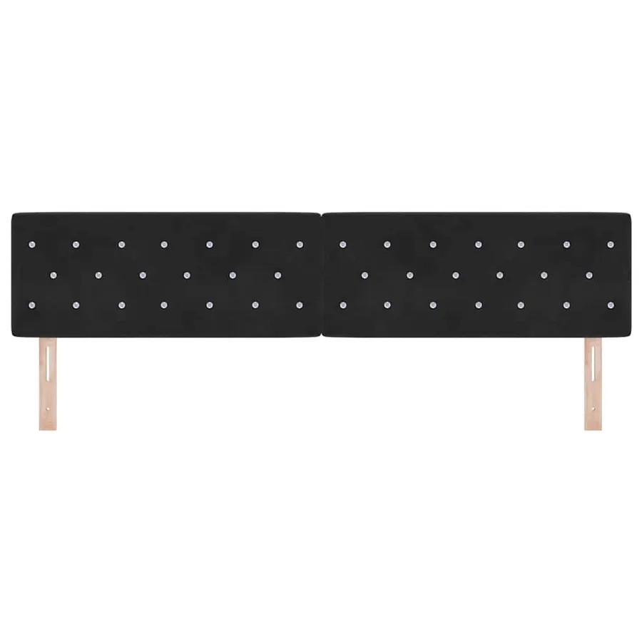 Tête de lit Noir 200 cm Velours - 4