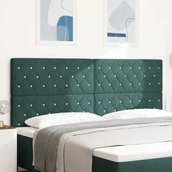 Tête de lit Vert foncé 200 cm Velours