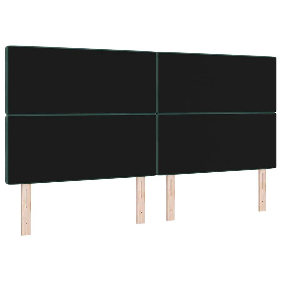 Tête de lit Vert foncé 200 cm Velours - 6